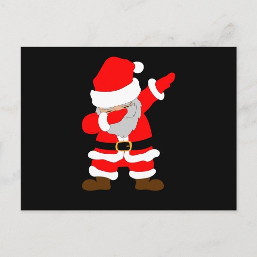 Dabbing Santa Claus Cool Elegant Santa Briefkaart (Voorkant)