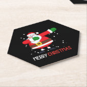 Dabbing Santa Claus Dab Dap Kerstmis Kartonnen Onderzetters (Schuin)