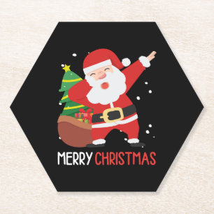 Dabbing Santa Claus Dab Dap Kerstmis Kartonnen Onderzetters