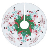 Dabbing Santa Claus Familienaam Kerstmis Kerstboom Rok (Voorkant)