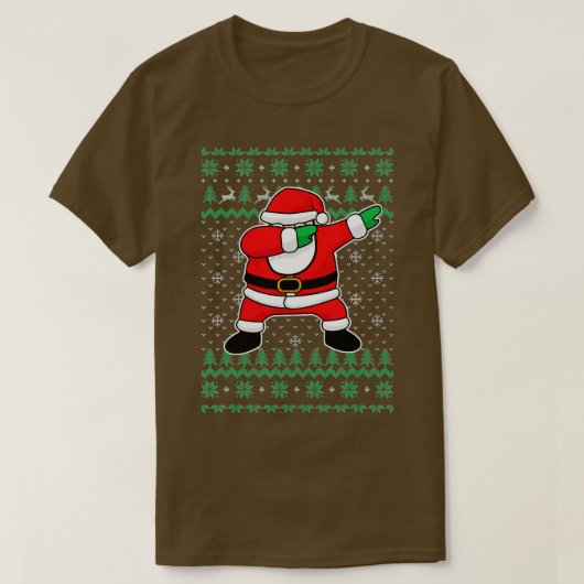 Dabbing Santa Claus Feestdagen Dab T-shirt (Design voorkant)