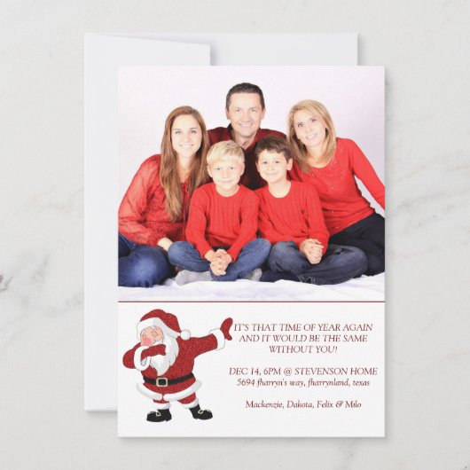 Dabbing Santa Claus Funny Kerstfeest Feestdagenkaart (Voorkant)