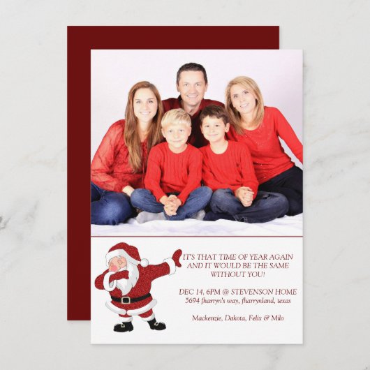 Dabbing Santa Claus Funny Kerstfeest Feestdagenkaart (Voorkant / Achterkant)