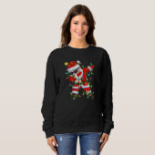 Dabbing Santa Claus Funny Kerstmis Dance Love Trui (Voorkant volledig)