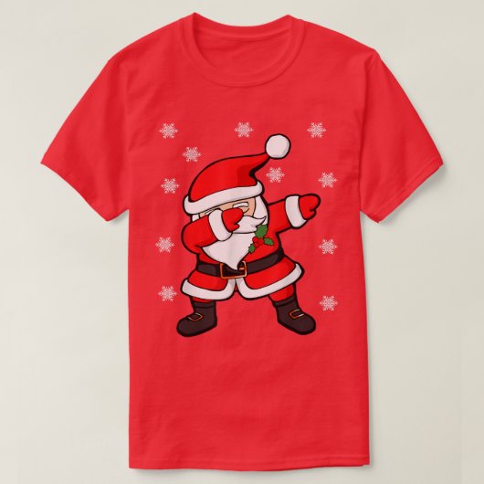 Dabbing Santa Claus Funny Kerstmis T-shirt (Design voorkant)