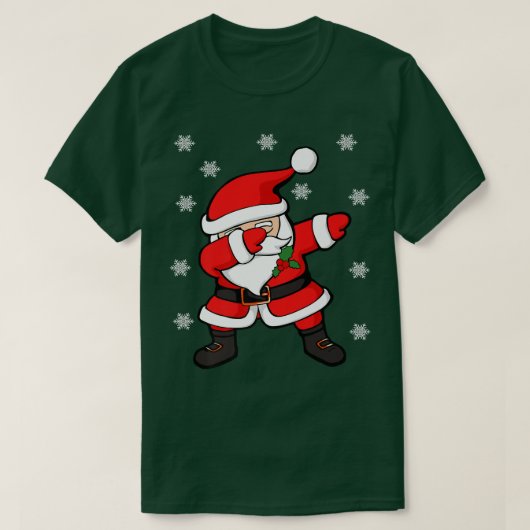 Dabbing Santa Claus Funny kerstpremie T-shirt (Design voorkant)