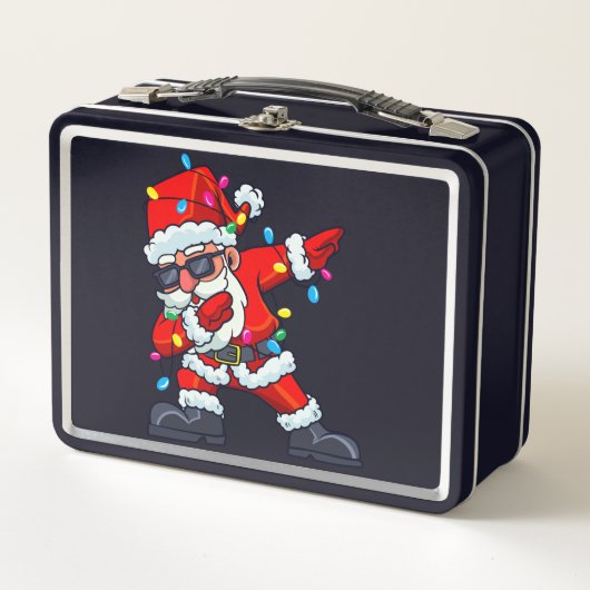 Dabbing Santa Claus kerstboomlampjes Kind (Voorkant)