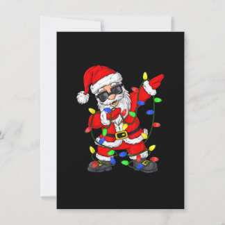 Dabbing Santa Claus kerstboomlampjes Kind Kaart