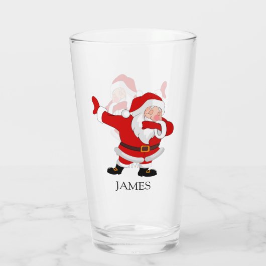 Dabbing Santa Claus kerstfeestdag Dab naam Glas (Achterkant)