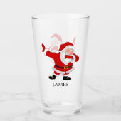 Dabbing Santa Claus kerstfeestdag Dab naam Glas (Voorkant)