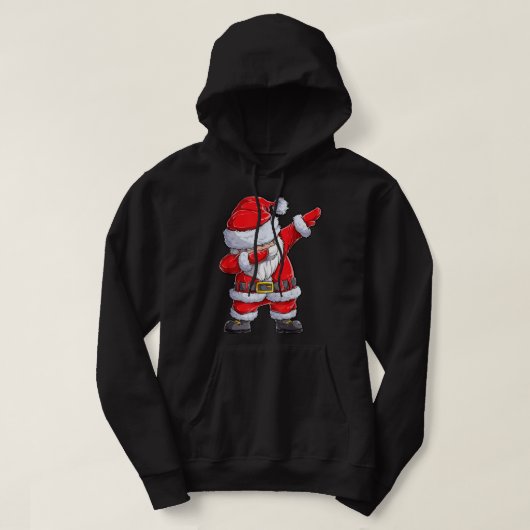 Dabbing Santa Claus kerstjongens Mannen Funny Xmas Hoodie (Design voorkant)
