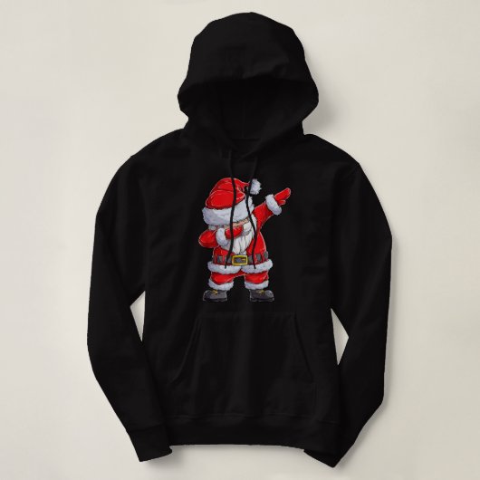 Dabbing Santa Claus kerstjongens Mannen Funny Xmas Hoodie (Design voorkant)