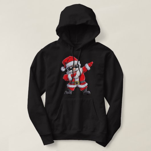 Dabbing Santa Claus kerstjongens Mannen Funny Xmas Hoodie (Design voorkant)