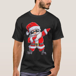 Dabbing Santa Claus kerstjongens Mannen Funny Xmas T-shirt