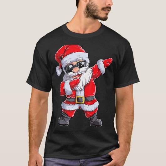 Dabbing Santa Claus kerstjongens Mannen T-shirt (Voorkant)