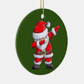 Dabbing Santa Claus kerstman Kinder jongens Meisje Keramisch Ornament (Rechts)