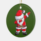 Dabbing Santa Claus kerstman Kinder jongens Meisje Keramisch Ornament (Links)