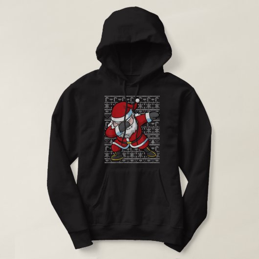 Dabbing Santa Claus Kerstmis Mannen Vrouwen jongen Hoodie (Design voorkant)