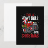 Dabbing Santa Claus Monster Truck Boys X Kaart (Voorkant / Achterkant)