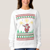 Dabbing Santa Claus Ugly KerstSweater Trui (Voorkant)