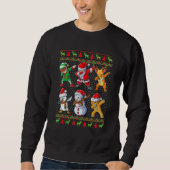Dabbing Santa Elf Friends  Christmas 1 Trui (Voorkant)