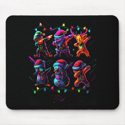 Dabbing Santa Elf Friends Christmas Boys Girls Men Muismat (Voorkant)