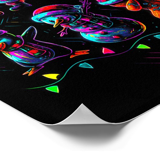 Dabbing Santa Elf Friends Christmas Boys Girls Men Poster (Hoek)