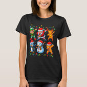 Dabbing Santa Elf Friends Christmas Boys Girls Men T-shirt (Voorkant)