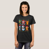 Dabbing Santa Elf Friends Christmas Boys Girls Men T-shirt (Voorkant volledig)