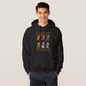 Dabbing Santa Elf Friends  Christmas Hoodie (Voorkant volledig)