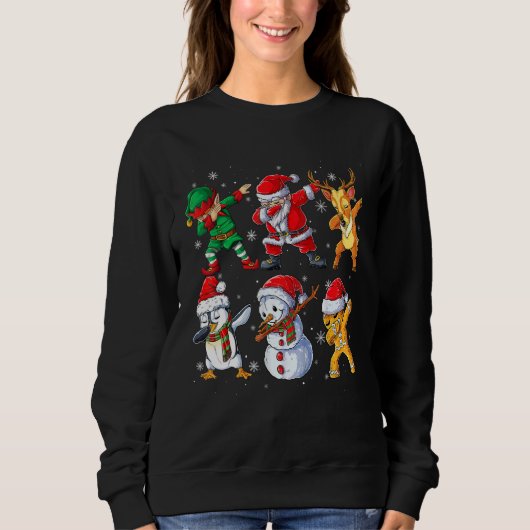 Dabbing Santa Elf Friends Christmas Kids Boys Men  Trui (Voorkant)