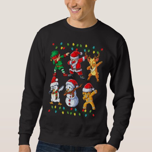 Dabbing Santa Elf Friends Christmas Kids Boys Men  Trui (Voorkant)