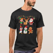 Dabbing Santa Elf Friends Christmas Squad Pajama  T-shirt (Voorkant)