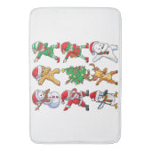 Dabbing Santa Elf Friends Kerstboys Girls Mannen Badmat (Voorkant Verticaal)