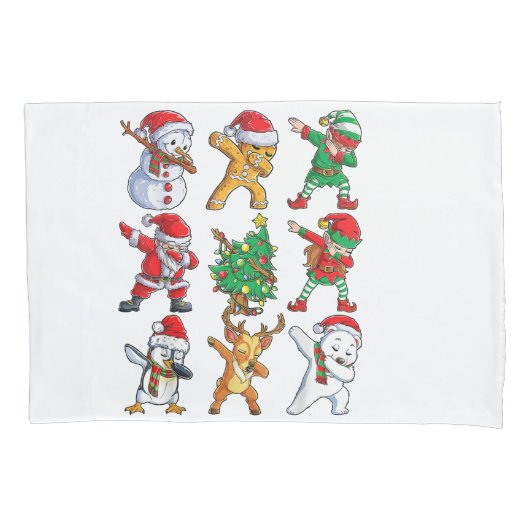 Dabbing Santa Elf Friends Kerstboys Girls Mannen Kussensloop (Voorkant)