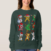 Dabbing Santa Elf Friends Kerstboys Girls Mannen Trui (Voorkant)