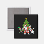 Dabbing Santa Elf Friends kerstjongens meisjes Xma Magneet (Voorkant / Achterkant)
