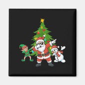 Dabbing Santa Elf Friends kerstjongens meisjes Xma Magneet (Voorkant)