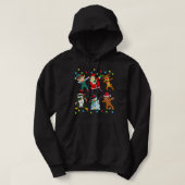 Dabbing Santa Elf Friends kerstKinderen Boys Manne Hoodie (Design voorkant)