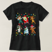 Dabbing Santa Elf Friends kerstKinderen Boys Manne T-shirt (Design voorkant)