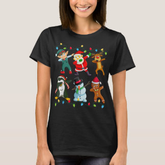 Dabbing Santa Elf Friends kerstKinderen Boys Manne T-shirt