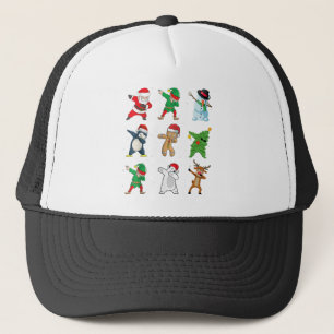 Dabbing Santa Elf Friends kerstKinderen Boys Manne Trucker Pet