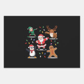 Dabbing Santa Elf Friends Kerstmis Dab Inpakpapier Vel (Voorkant)