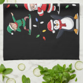 Dabbing Santa Elf Friends Kerstmis Dab Theedoek (Gevouwen)