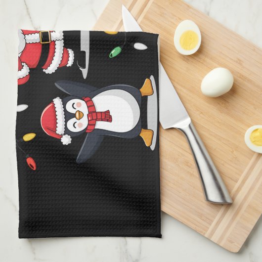 Dabbing Santa Elf Friends Kerstmis Dab Theedoek (Quarter Fold)