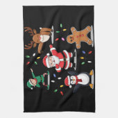 Dabbing Santa Elf Friends Kerstmis Dab Theedoek (Verticaal)