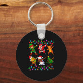 Dabbing Santa Elf Friendship Christmas Boys Kids X Sleutelhanger (Voorkant)