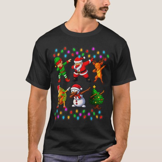 Dabbing Santa Elf Friendship Christmas Boys Kids X T-shirt (Voorkant)