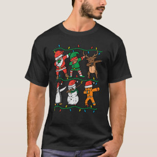 Dabbing Santa Elf Penguin Xmas kerstjongens Kinder T-shirt