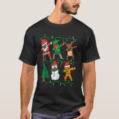 Dabbing Santa Elf Reindeer Dab Xmas PJs Christmas  T-shirt (Voorkant)